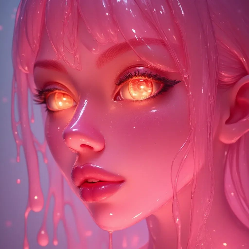 Pink glowing fantasy eyes — Pink glowing fantasy eyes. Expressive illustration, harmonious colors, a clear focal point and carefully arranged details. Create a new…