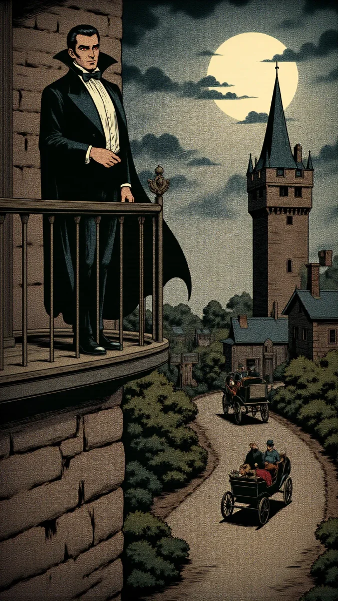 Gothic castle balcony illustration — Gothic castle balcony illustration. Expressive illustration, harmonious colors, a clear focal point and carefully arranged details. Create a…