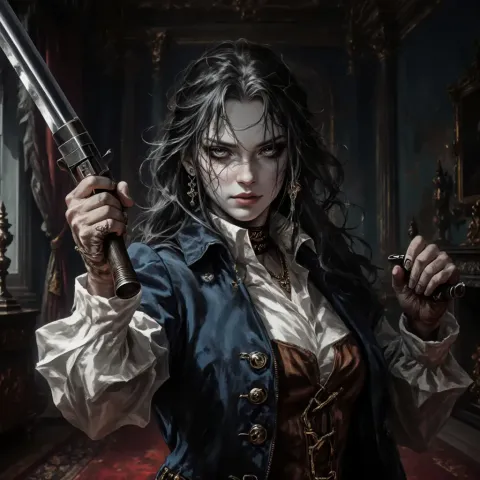 Painted pirate adventurer — Painted pirate adventurer. An imaginative character study with distinctive materials, expressive posture and cinematic lighting. Create a new…