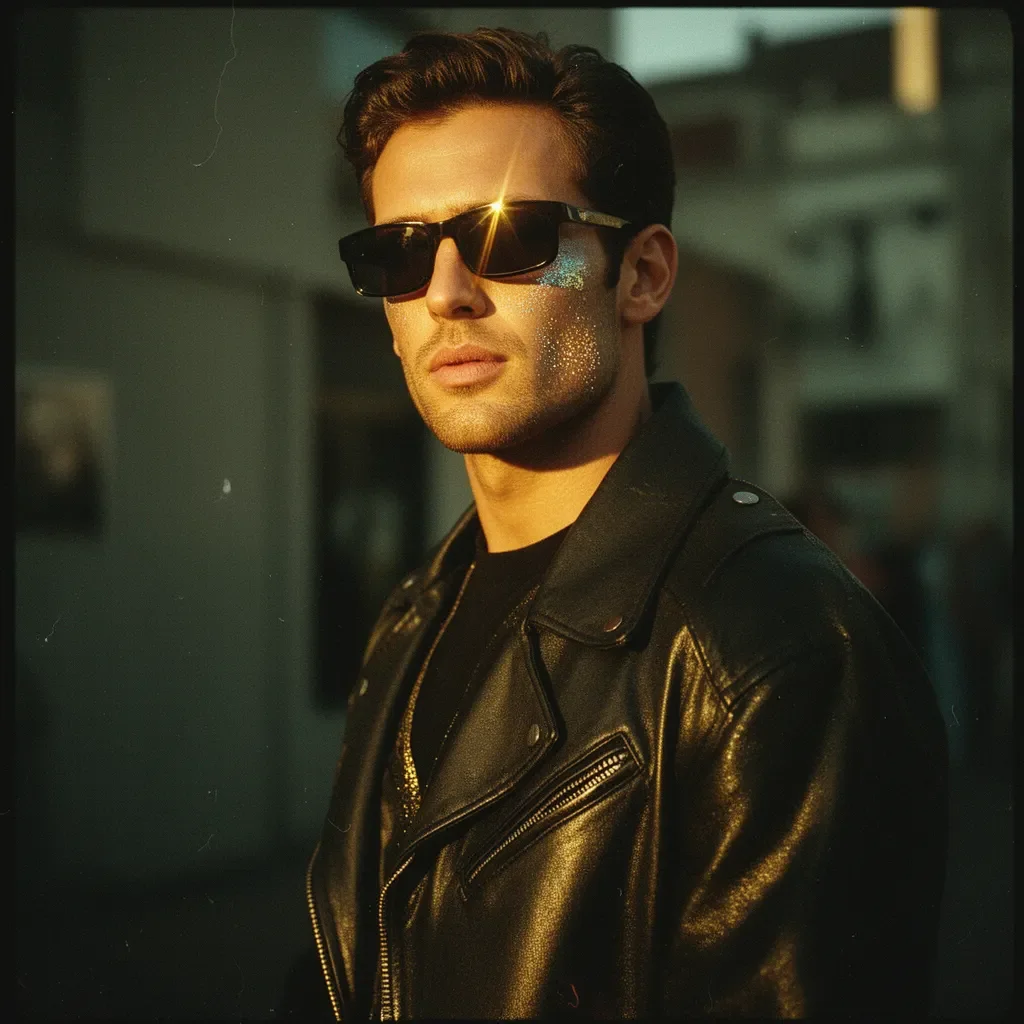 Golden hour sunglasses portrait — Golden hour sunglasses portrait. Natural photographic detail, balanced composition, expressive light and clear subject separation. Create a new…