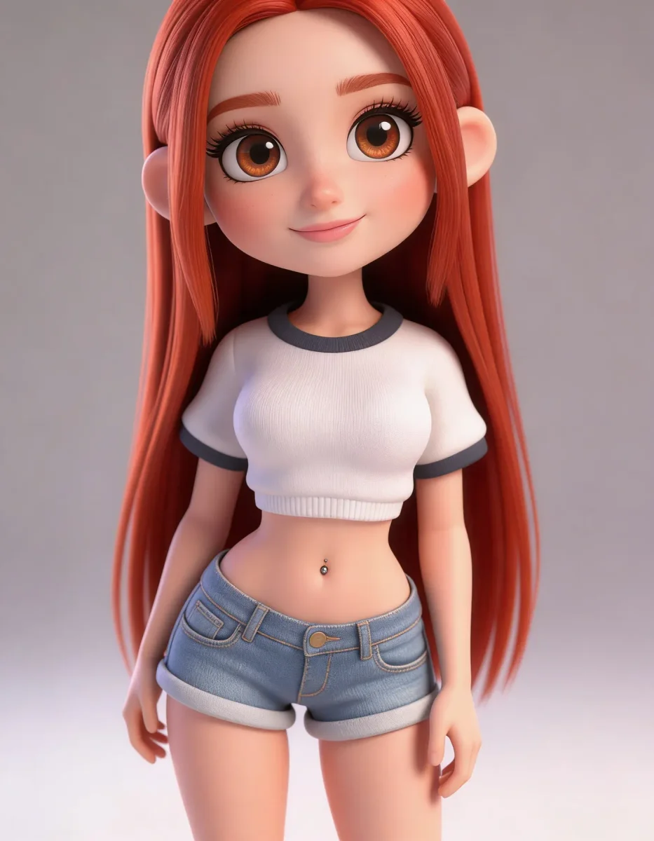 Red haired cartoon character study — Red haired cartoon character study. An imaginative character study with distinctive materials, expressive posture and cinematic lighting.…
