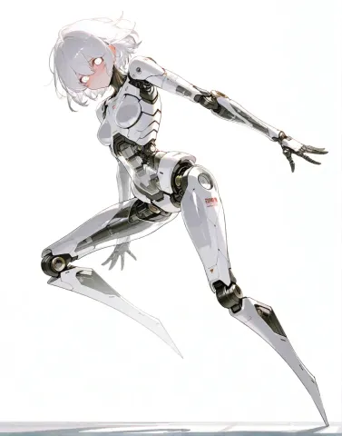 White mechanical dancer — White mechanical dancer. An imaginative character study with distinctive materials, expressive posture and cinematic lighting. Create a new…