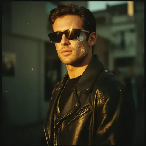 Golden hour sunglasses portrait — Golden hour sunglasses portrait. Natural photographic detail, balanced composition, expressive light and clear subject separation. Create a new…