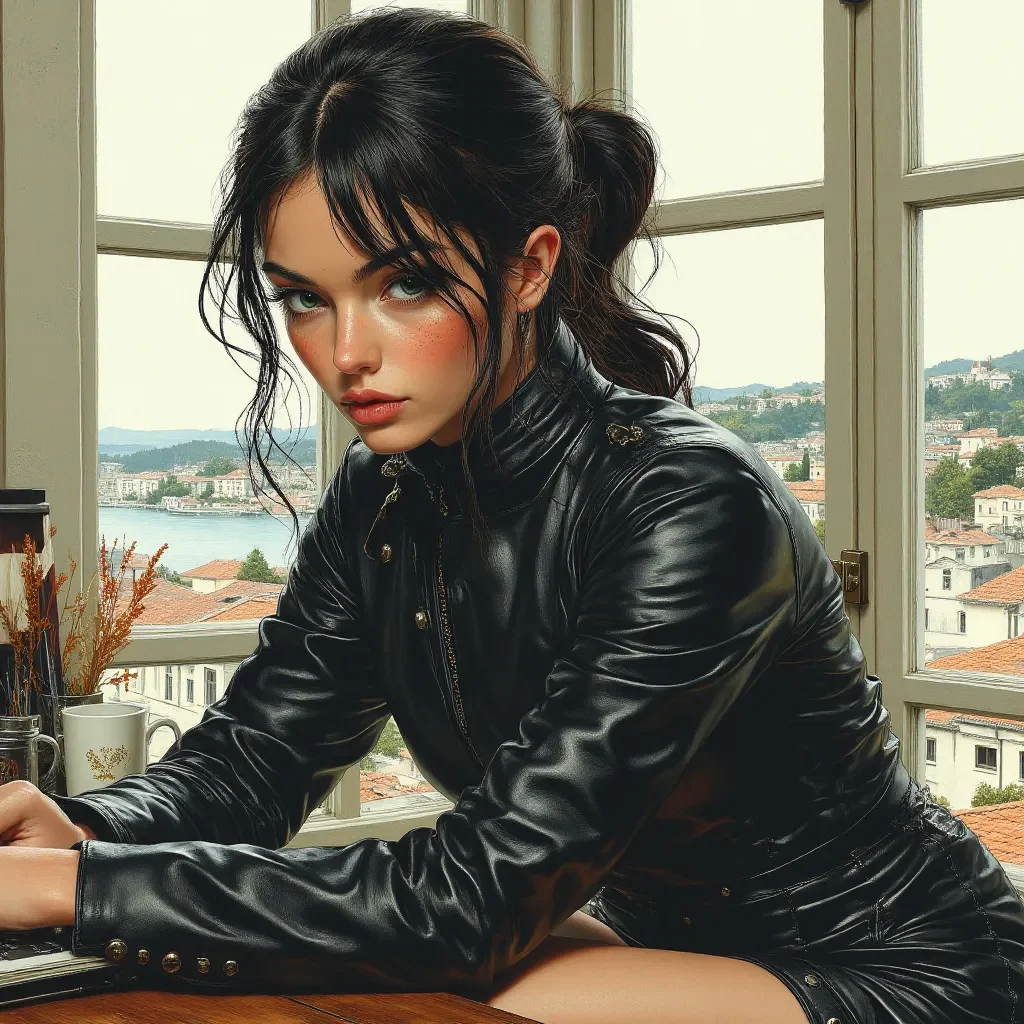 Black jacket beside a bright window — Black jacket beside a bright window. Natural photographic detail, balanced composition, expressive light and clear subject separation.…