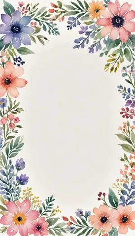 Watercolor floral border — Watercolor floral border. A carefully composed still life with clear material textures, controlled lighting and a clean focal point. Create a new…