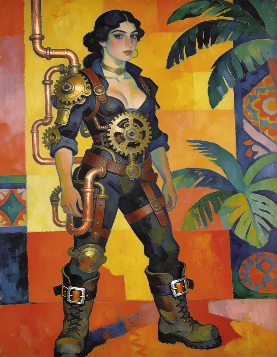 Painted mechanical explorer — Painted mechanical explorer. Expressive illustration, harmonious colors, a clear focal point and carefully arranged details. Create a new…