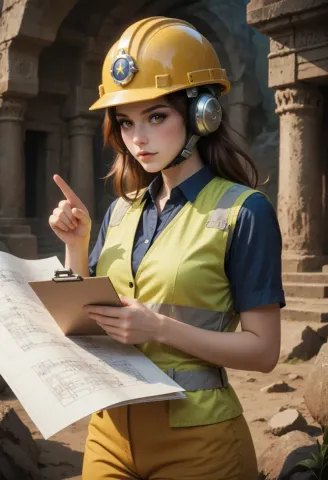 Architect with a hard hat and plans — Architect with a hard hat and plans. Natural photographic detail, balanced composition, expressive light and clear subject separation.…