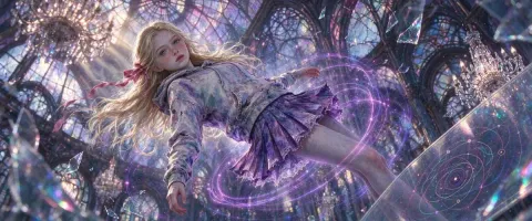 Crystal fantasy garden — Crystal fantasy garden. Expressive illustration, harmonious colors, a clear focal point and carefully arranged details. Create a new interpretation…