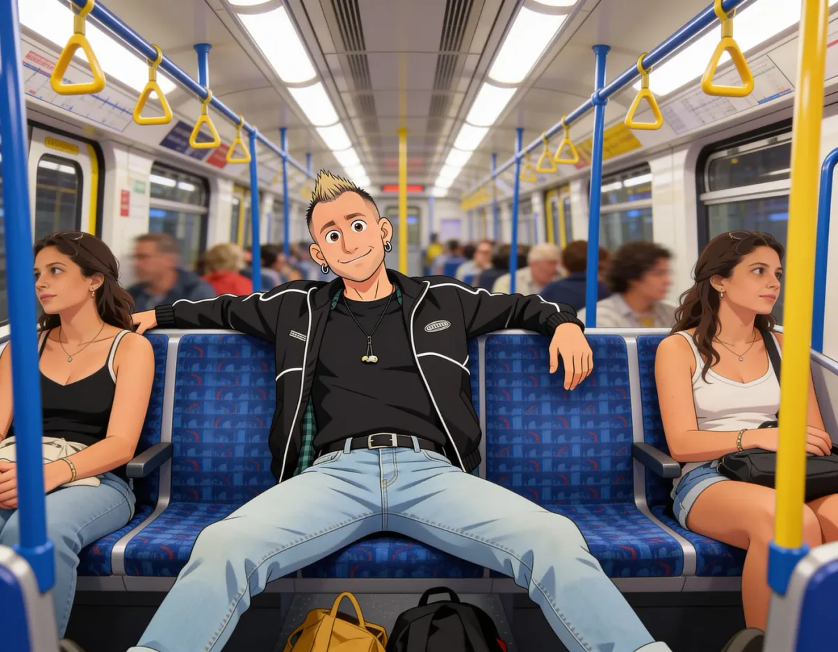 Relaxed train passenger illustration — Relaxed train passenger illustration. Expressive illustration, harmonious colors, a clear focal point and carefully arranged details.…