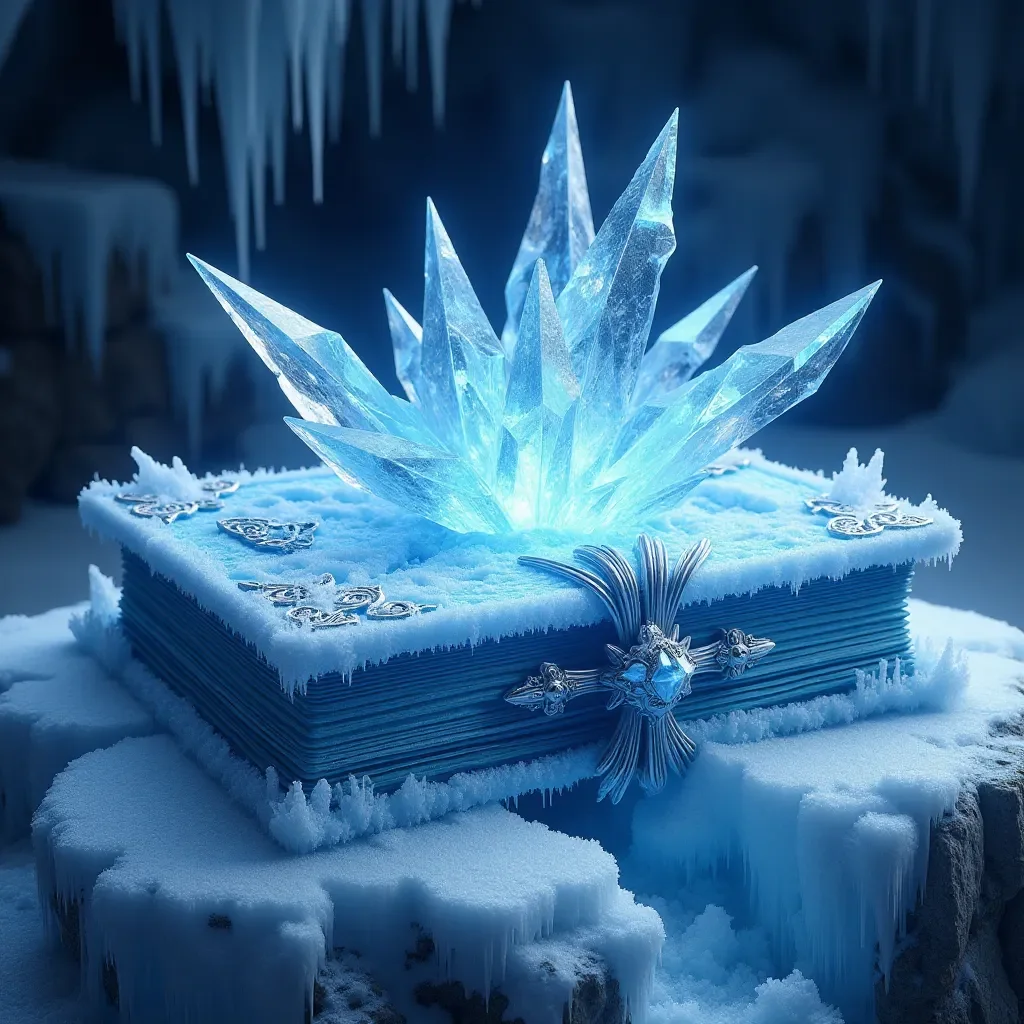 Icy crystalline treasure box — Icy crystalline treasure box. A carefully composed still life with clear material textures, controlled lighting and a clean focal point. Create a…