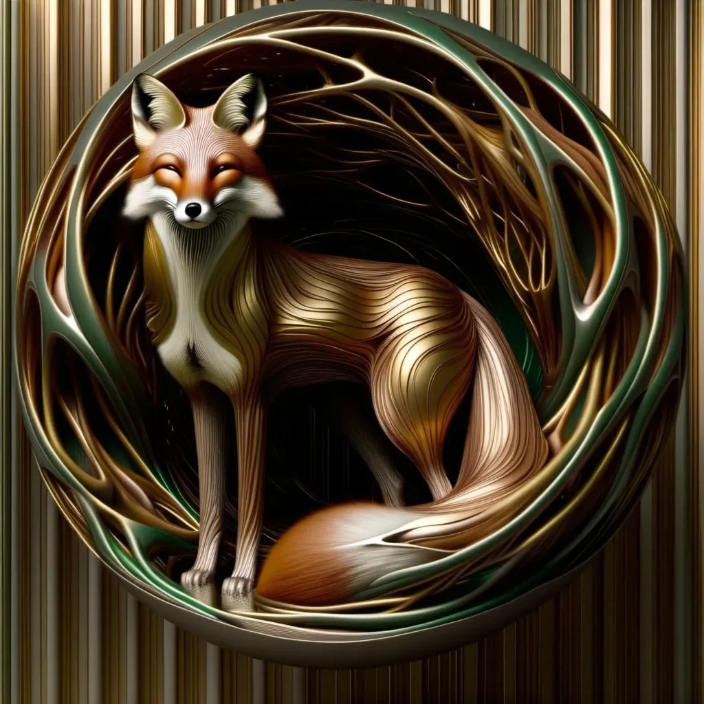 Golden fox medallion — Golden fox medallion. A carefully composed still life with clear material textures, controlled lighting and a clean focal point. Create a new…