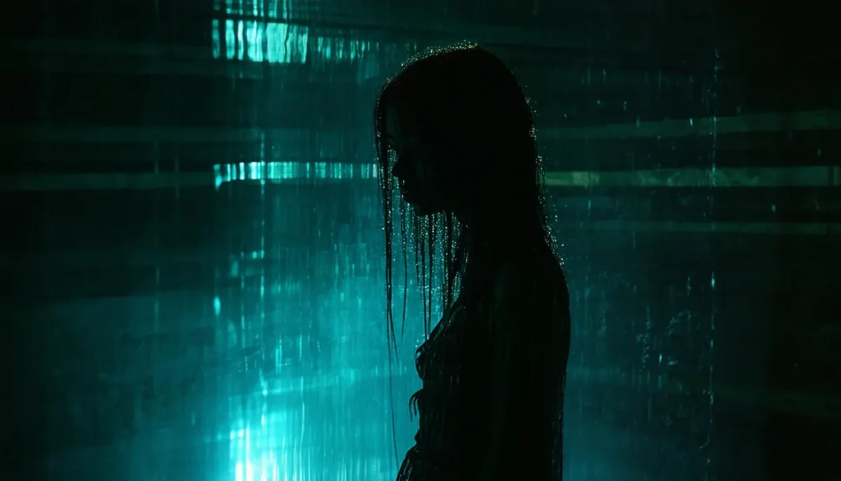Teal glass silhouette — Teal glass silhouette. Natural photographic detail, balanced composition, expressive light and clear subject separation. Create a new interpretation…