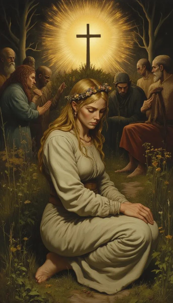 Golden sacred painting — Golden sacred painting. Expressive illustration, harmonious colors, a clear focal point and carefully arranged details. Create a new interpretation…