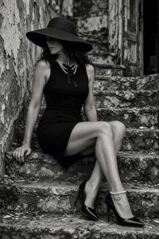 Monochrome hat portrait by a tree — Monochrome hat portrait by a tree. Natural photographic detail, balanced composition, expressive light and clear subject separation. Create a…