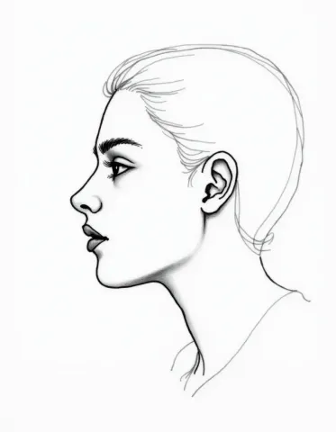 Minimal profile line drawing — Minimal profile line drawing. Expressive illustration, harmonious colors, a clear focal point and carefully arranged details. Create a new…