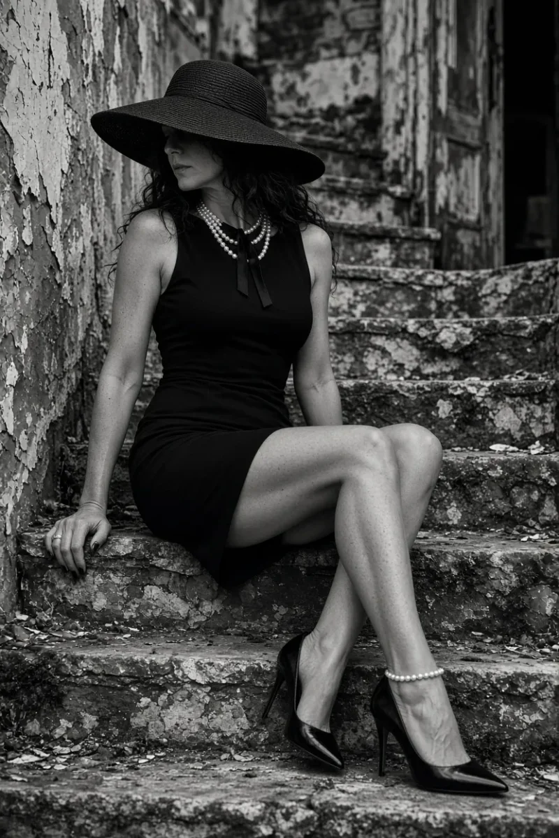 Monochrome hat portrait by a tree — Monochrome hat portrait by a tree. Natural photographic detail, balanced composition, expressive light and clear subject separation. Create a…