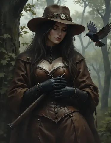 Forest witch and a raven — Forest witch and a raven. An imaginative character study with distinctive materials, expressive posture and cinematic lighting. Create a new…