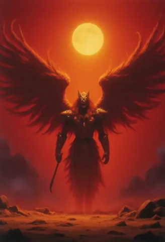 Winged guardian under an orange sun — Winged guardian under an orange sun. An imaginative character study with distinctive materials, expressive posture and cinematic lighting.…