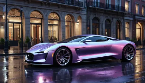 Iridescent concept coupe at night — Iridescent concept coupe at night. A carefully composed still life with clear material textures, controlled lighting and a clean focal point.…