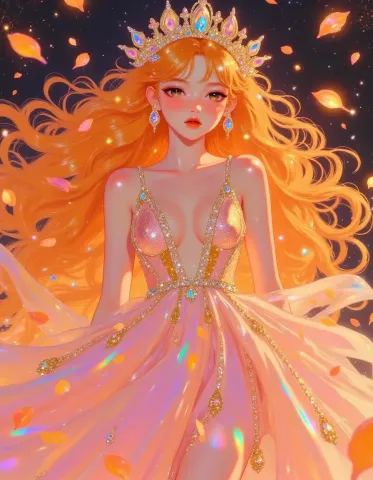 Golden haired pastel fantasy portrait — Golden haired pastel fantasy portrait. Expressive illustration, harmonious colors, a clear focal point and carefully arranged details.…
