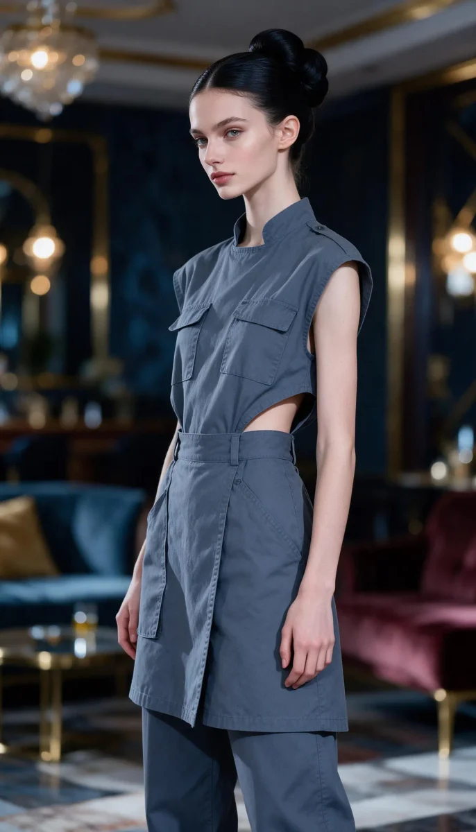 Structured charcoal fashion — Structured charcoal fashion. Natural photographic detail, balanced composition, expressive light and clear subject separation. Create a new…