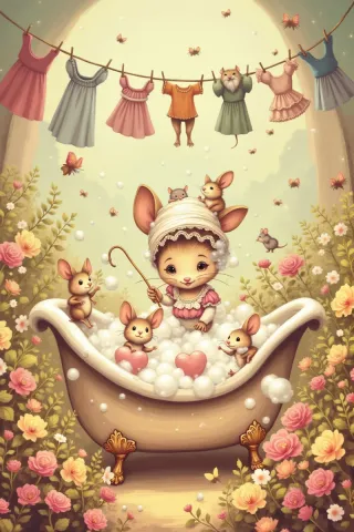 Woodland bath illustration — Woodland bath illustration. Expressive illustration, harmonious colors, a clear focal point and carefully arranged details. Create a new…