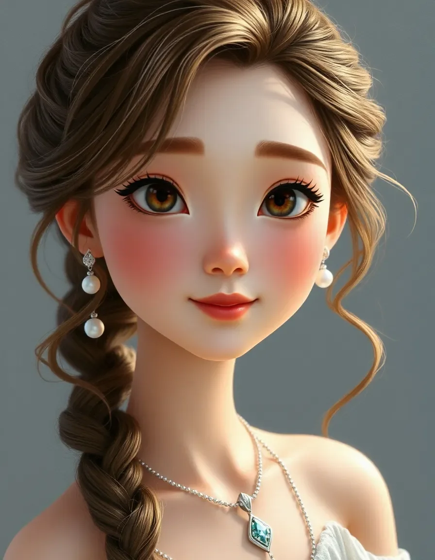 Braided storybook portrait — Braided storybook portrait. Expressive illustration, harmonious colors, a clear focal point and carefully arranged details. Create a new…