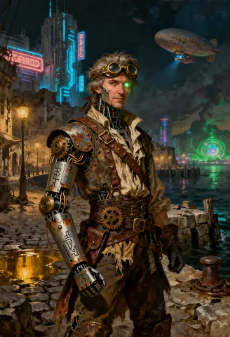 Steampunk explorer by neon canals — Steampunk explorer by neon canals. An imaginative character study with distinctive materials, expressive posture and cinematic lighting.…