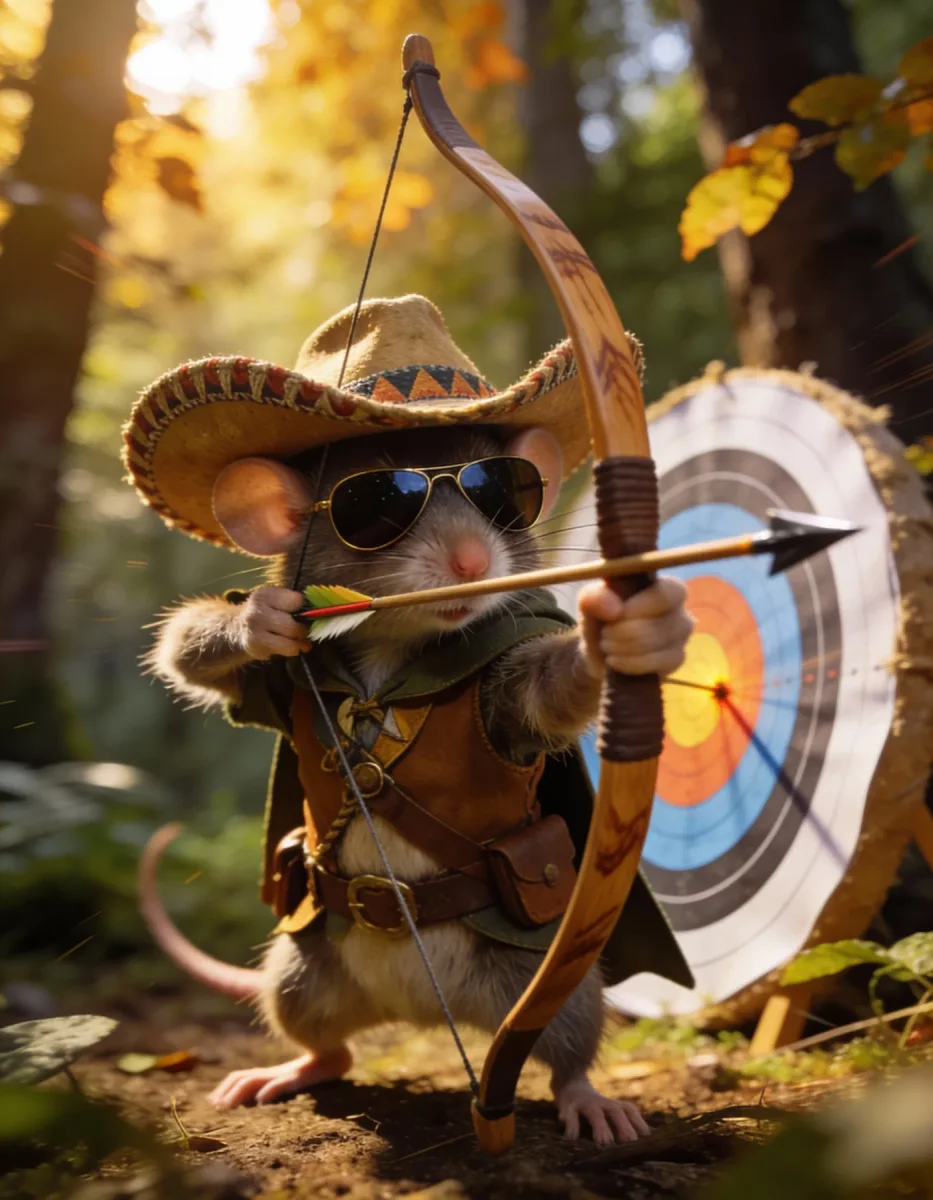 Tiny woodland archer — Tiny woodland archer. An imaginative character study with distinctive materials, expressive posture and cinematic lighting. Create a new interpretation…