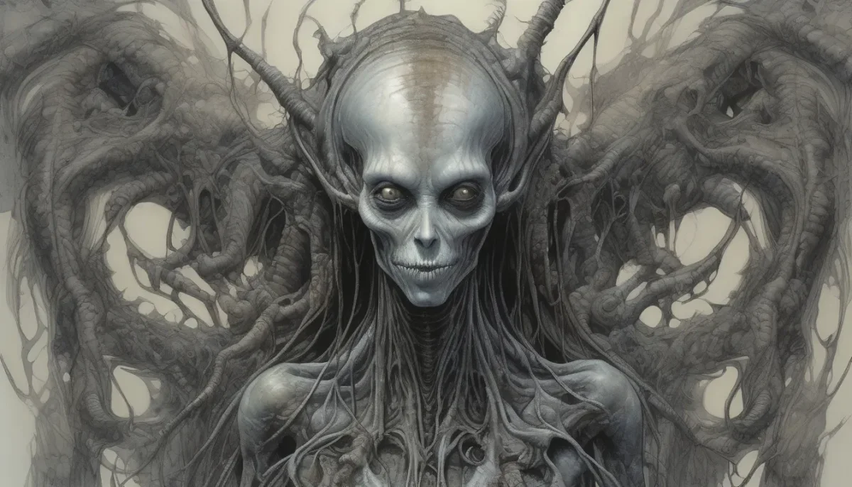 Graphite forest spirit portrait — Graphite forest spirit portrait. Expressive illustration, harmonious colors, a clear focal point and carefully arranged details. Create a new…