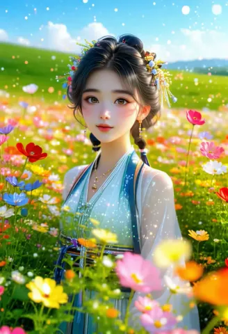 Spring meadow character — Spring meadow character. Expressive illustration, harmonious colors, a clear focal point and carefully arranged details. Create a new interpretation…