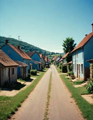 Quiet village road in summer — Quiet village road in summer. An atmospheric environment with layered depth, coherent lighting and rich environmental detail. Create a new…